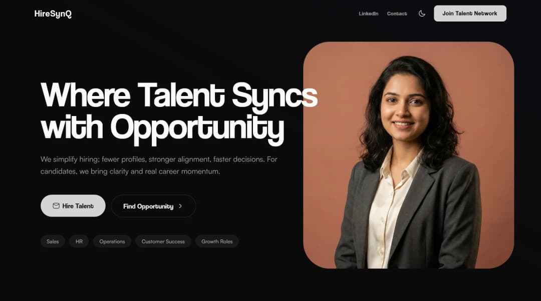HireSynQ dark background