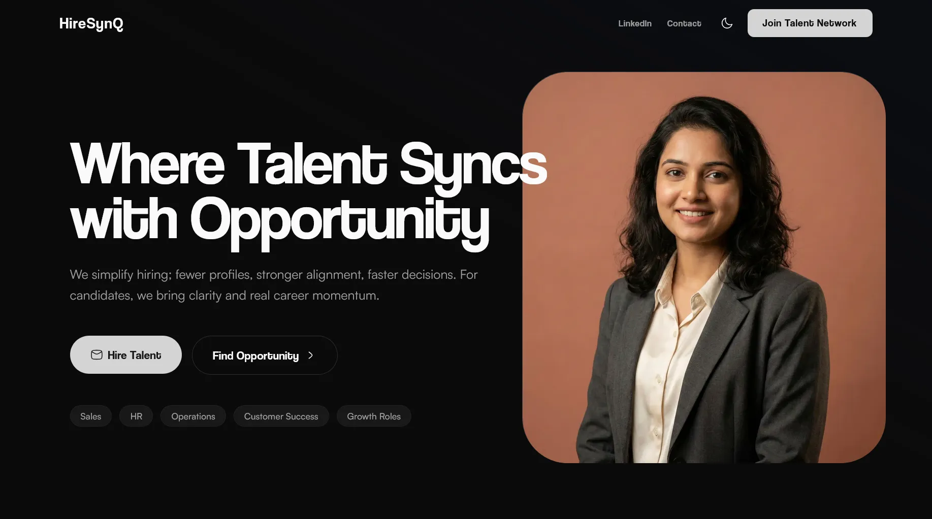 HireSynQ dark background